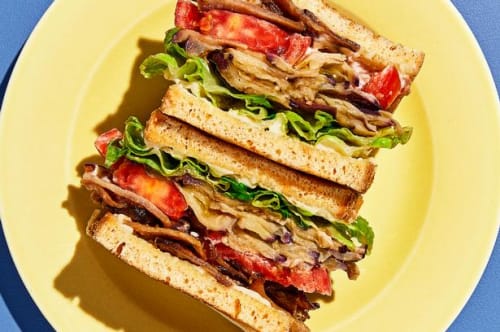 BLT-sandwich i grøn version