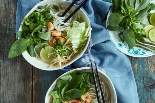 Phó med rejer og nudler 