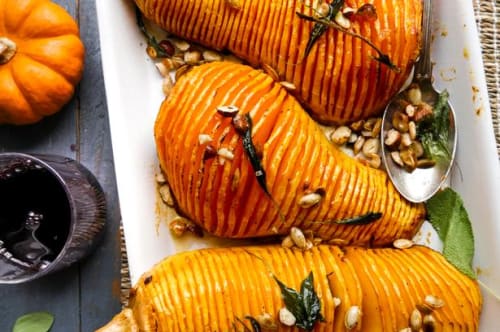 Hasselback-butternutsquash