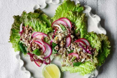 Salatwraps med lime-chili dyppelse 