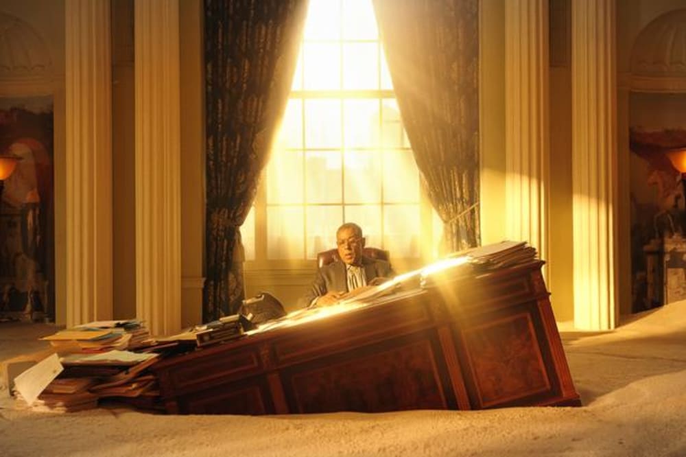 Giancarlo Esposito som den hårdhudede politiker Cicero i 'Megalopolis'. .Foto: Courtesy of Lionsgate/Courtesy of Lionsgate