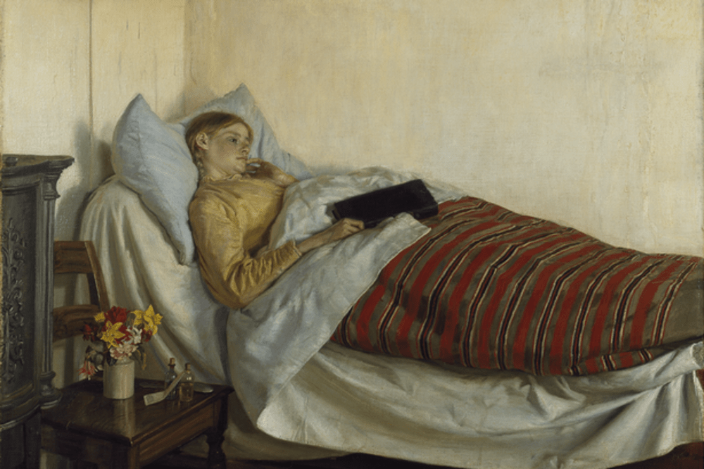I 1800-tallet dyrkede malerne et særligt motiv: den syge pige. »Det var, som om man i kunsten obsessede over de piger, der forsvandt«, siger historiker Mads Villefrance Perner, der opdagede en samklang mellem malerierne og dødstallene. Her Michael Anchers ’En syg pige. Tine Normand’ (1883).Foto: Skagens Kunstmuseer