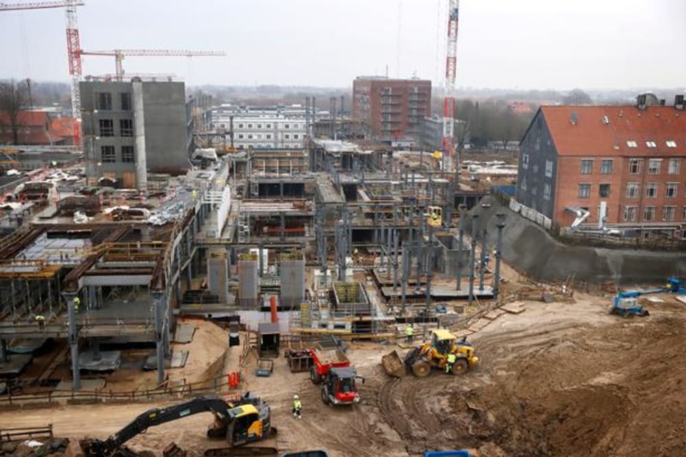 Det nye akuthus kommer blandt andet til at rumme akutmodtagelse, operationsstuer, intensiv afdeling, røntgen og sengestuer.Foto: Jens Dresling