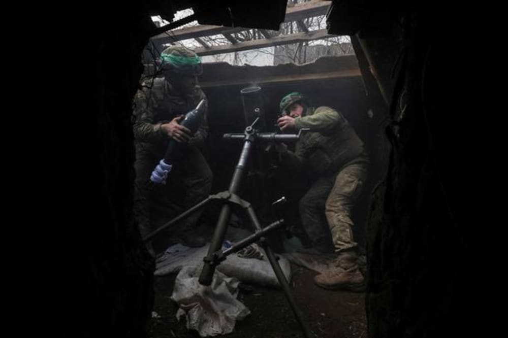 Ukrainske soldater kæmper ved frontlinjen nær byen Toretsk i Donetsk regionen 28. januar 2025.Foto: Rfe/rl/serhii Nuzhnenko/Ritzau Scanpix