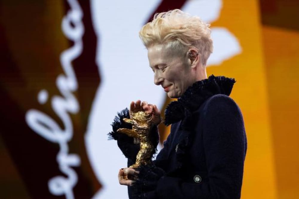 Tilda Swinton tog efter lange overvejelser til Berlinalen for at tale om Gaza, Israel og BDS, selv om hun vidste, at det ville blive upopulært.Foto: Sandra Weller