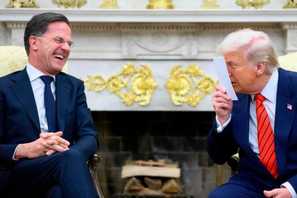 USA's præsident Donald Trump mødtes med Nato's generalsekretær Mark Rutte i et Hvide Hus i Washington torsdag.Foto: Mandel Ngan/Ritzau Scanpix