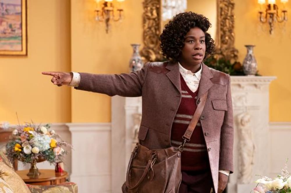 I ’The Residence’ spiller Uzo Aduba detektiven Cordelia Cupp, der har ikke mindre end 157 mistænkte at forholde sig til efter et mord under en festmiddag i Det Hvide Hus.Foto: Netflix