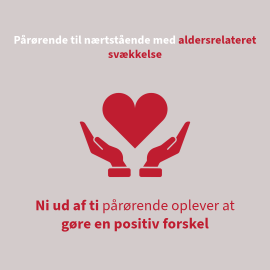 Ni ud af ti pårørende oplever at gøre en positiv forskel