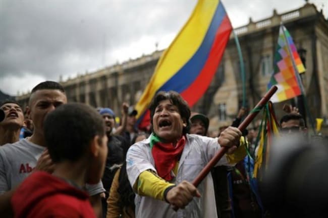 Store protester i Colombia