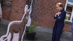 Mette Frederiksen har fået et æsel i jubilæumsgave: Gæster fra nær og fjern deltog i fejringen