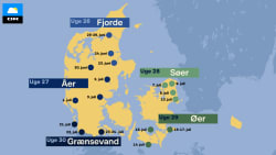 DR Vejret sender sommervejr fra søbred og ålandskab