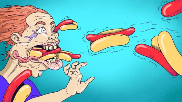 Mikael spiser 35 hotdogs på et kvarter: 'Det lyder lidt absurd'