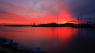 Himlen viser sig fra sin flotte side i det frostklare vejr